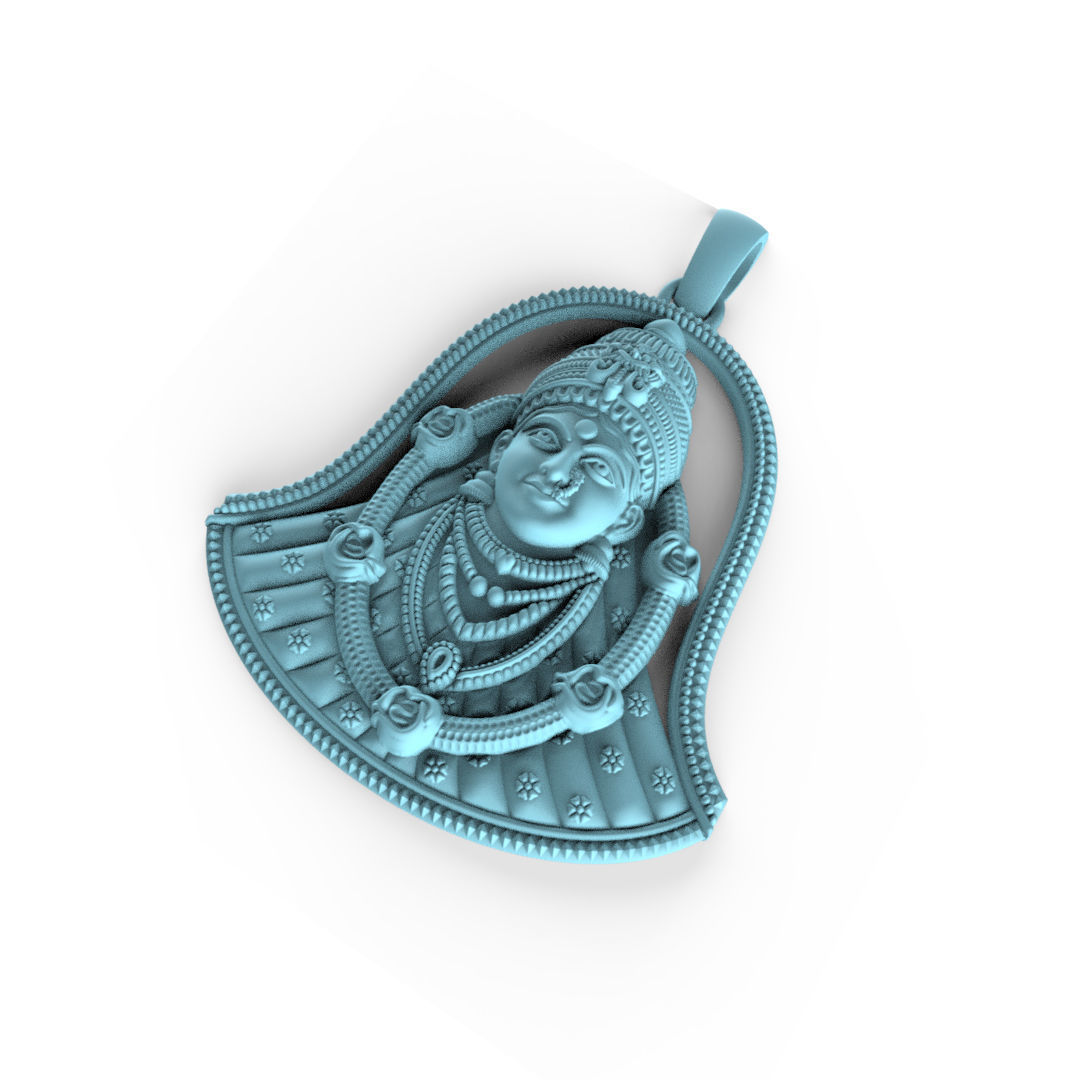Ekveera Mata Pendent 3D print model_2