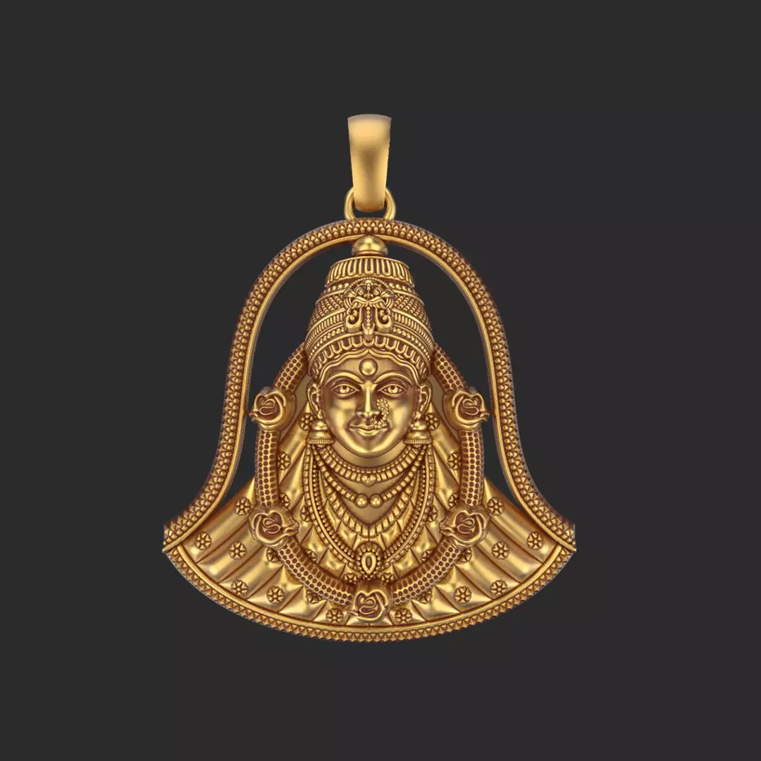 Ekveera Mata Pendent 3D print model_0