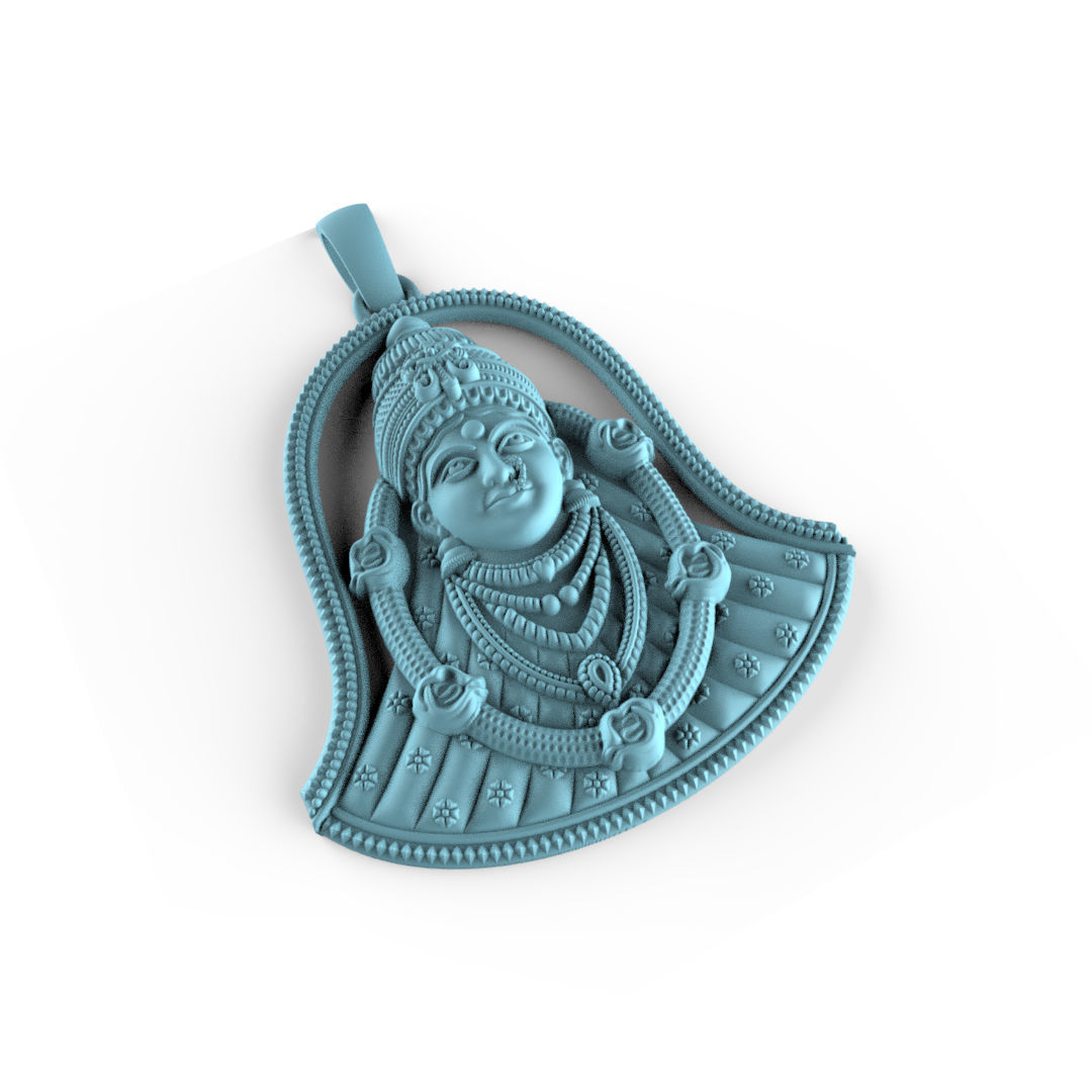 Ekveera Mata Pendent 3D print model_3