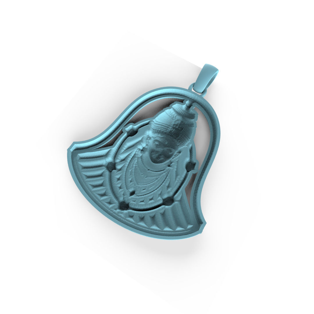 Ekveera Mata Pendent 3D print model_4