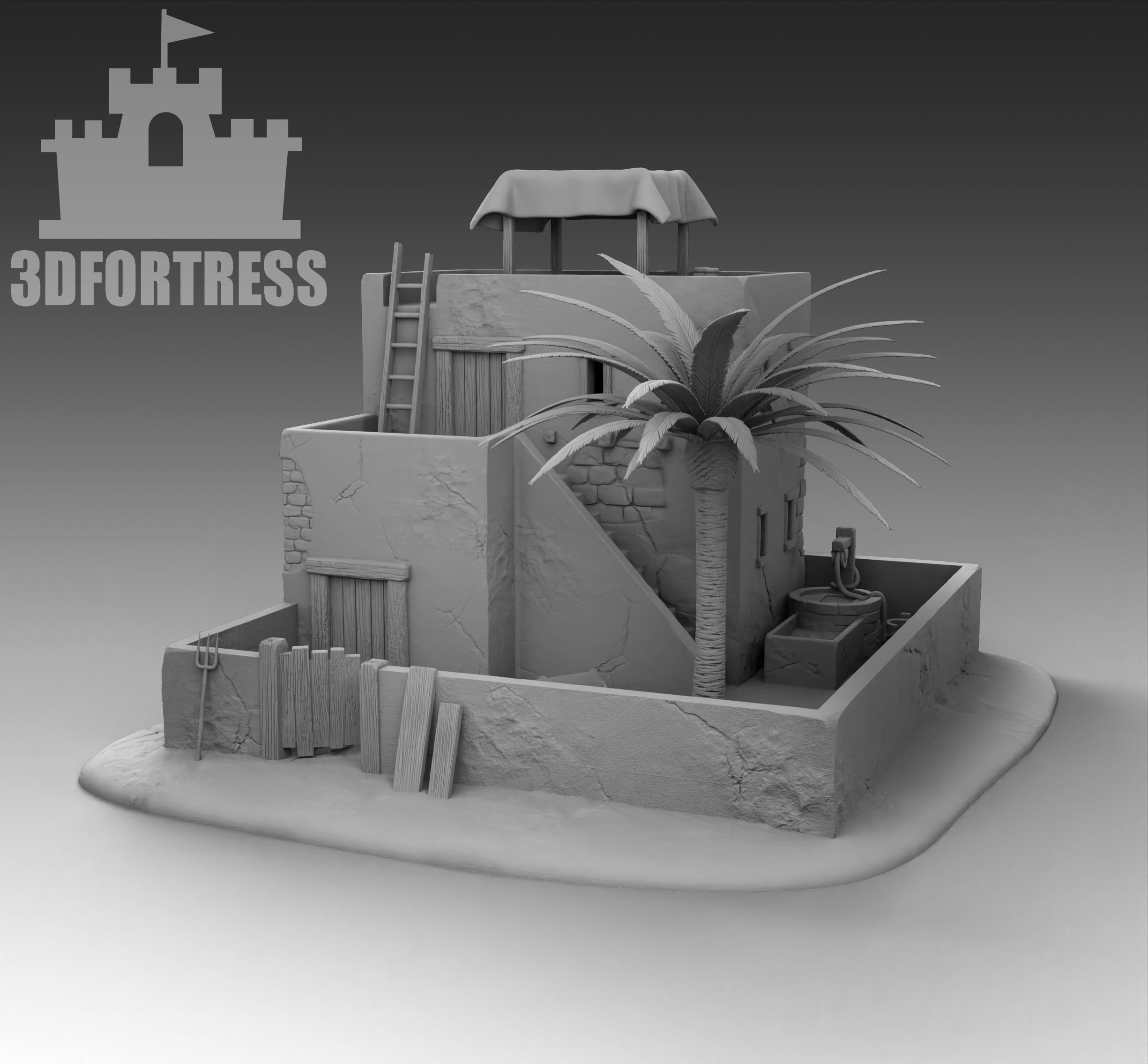 Egyptian House 5 3D print model_1