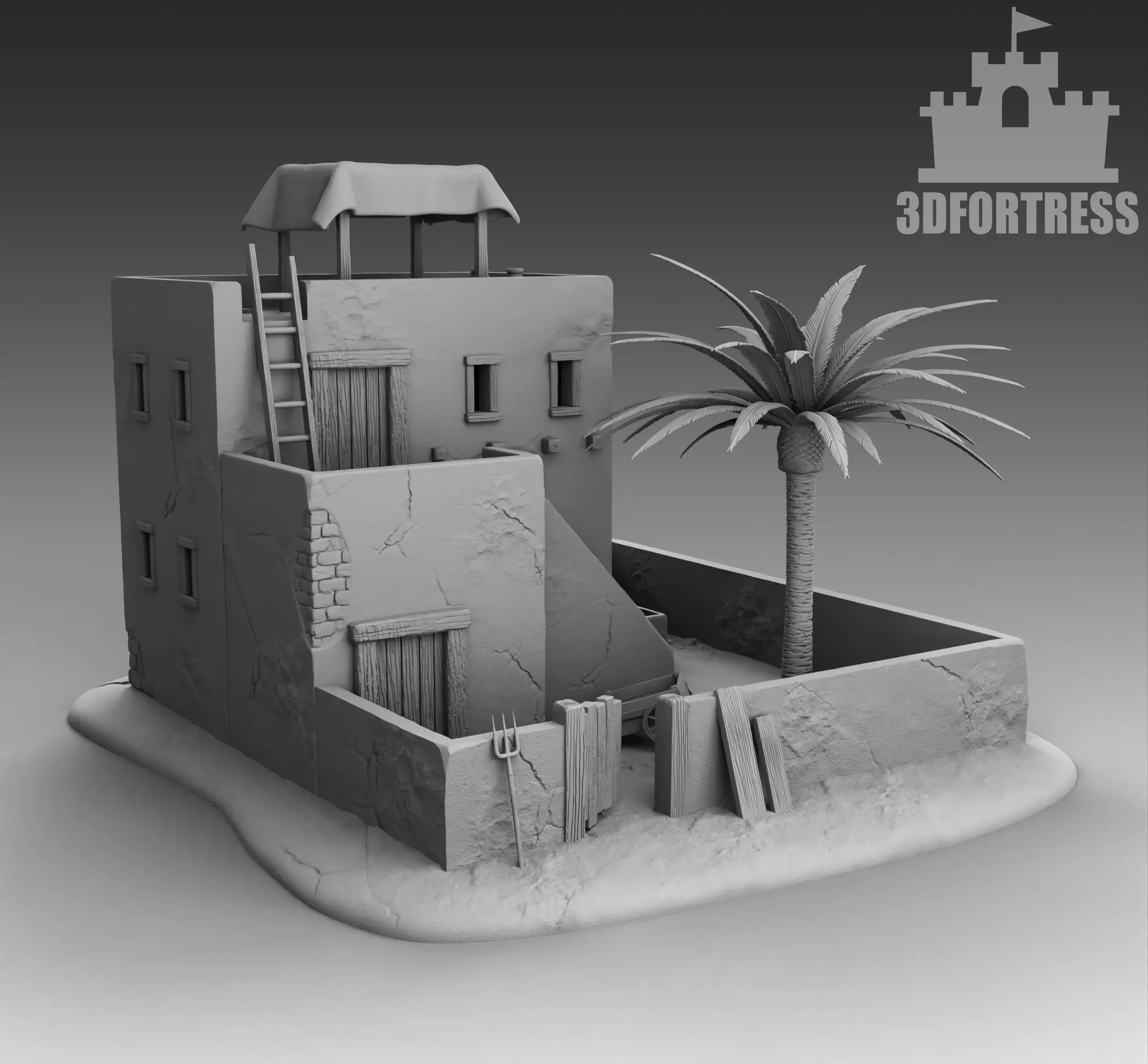 Egyptian House 5 3D print model_0