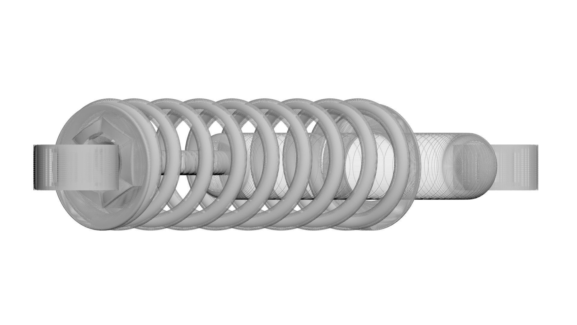Car Shock Absorber 3D model_28