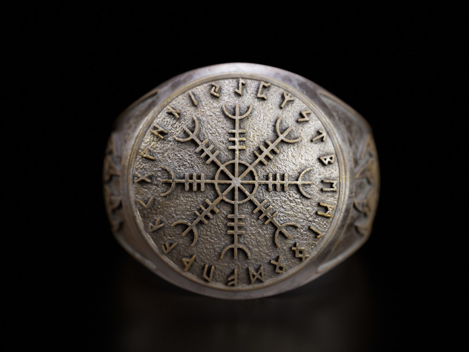 Viking Ring - Helm of the Awe 3D print model_2