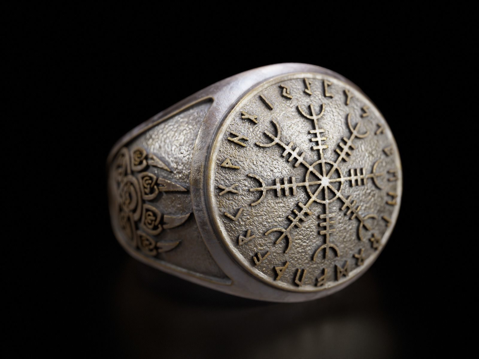 Viking Ring - Helm of the Awe 3D print model_3