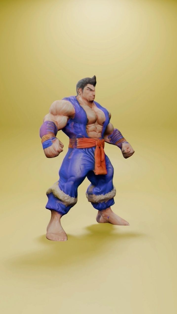 Low Poly Fighter - Kenshiro Van Buren Low-poly 3D model_6