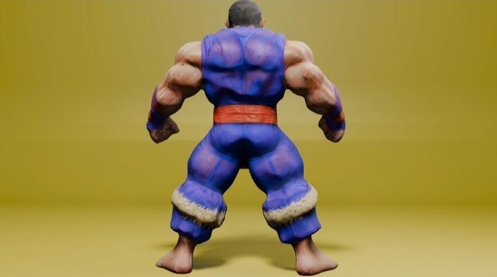 Low Poly Fighter - Kenshiro Van Buren Low-poly 3D model_1