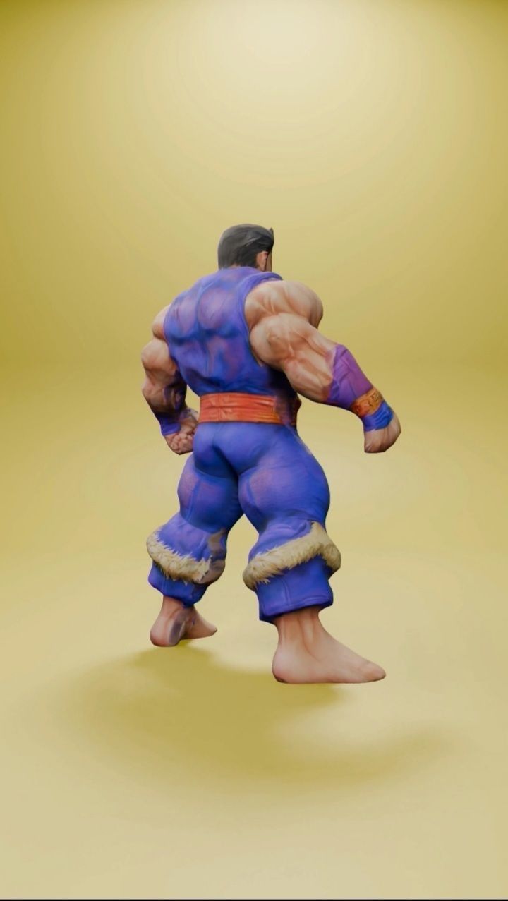 Low Poly Fighter - Kenshiro Van Buren Low-poly 3D model_5