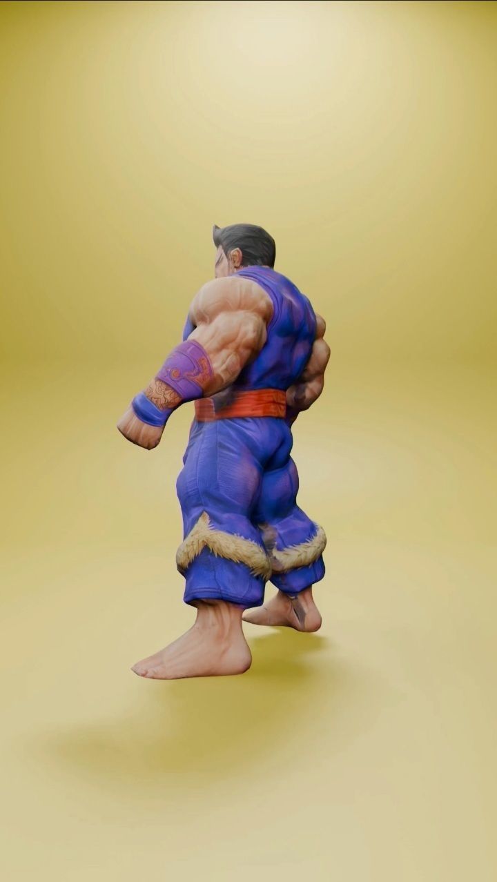 Low Poly Fighter - Kenshiro Van Buren Low-poly 3D model_4