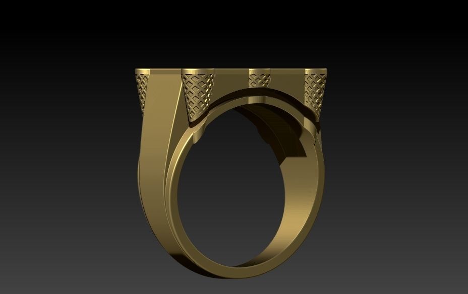 Billiard Pool Table mens ring sports  jewelry 3D print model_10