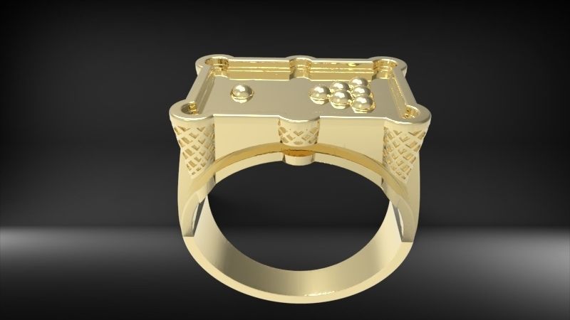 Billiard Pool Table mens ring sports  jewelry 3D print model_18