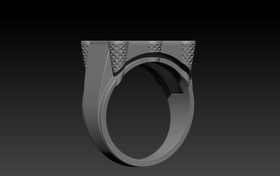 Billiard Pool Table mens ring sports  jewelry 3D print model_9