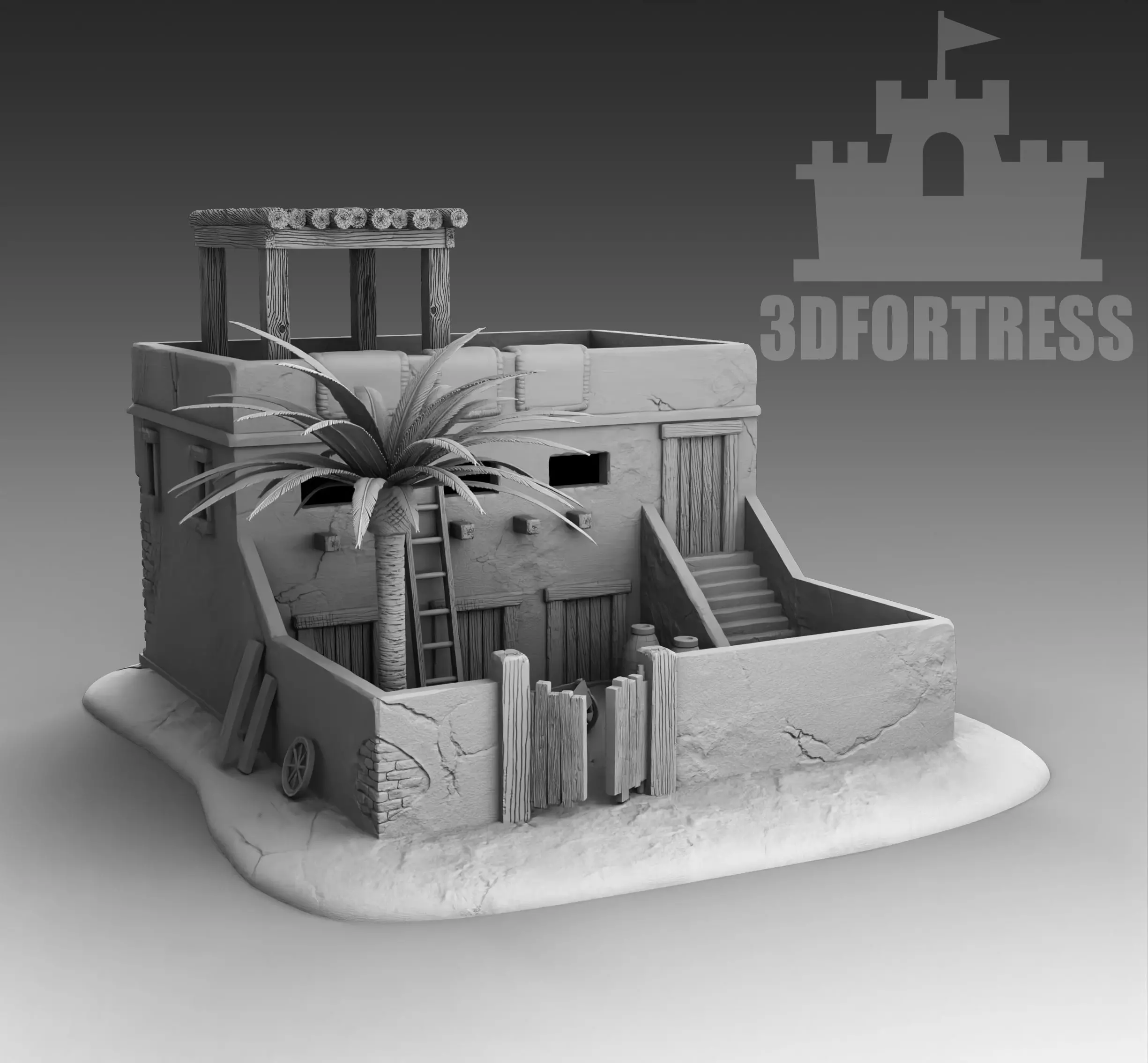 Egyptian House 4 3D print model_0