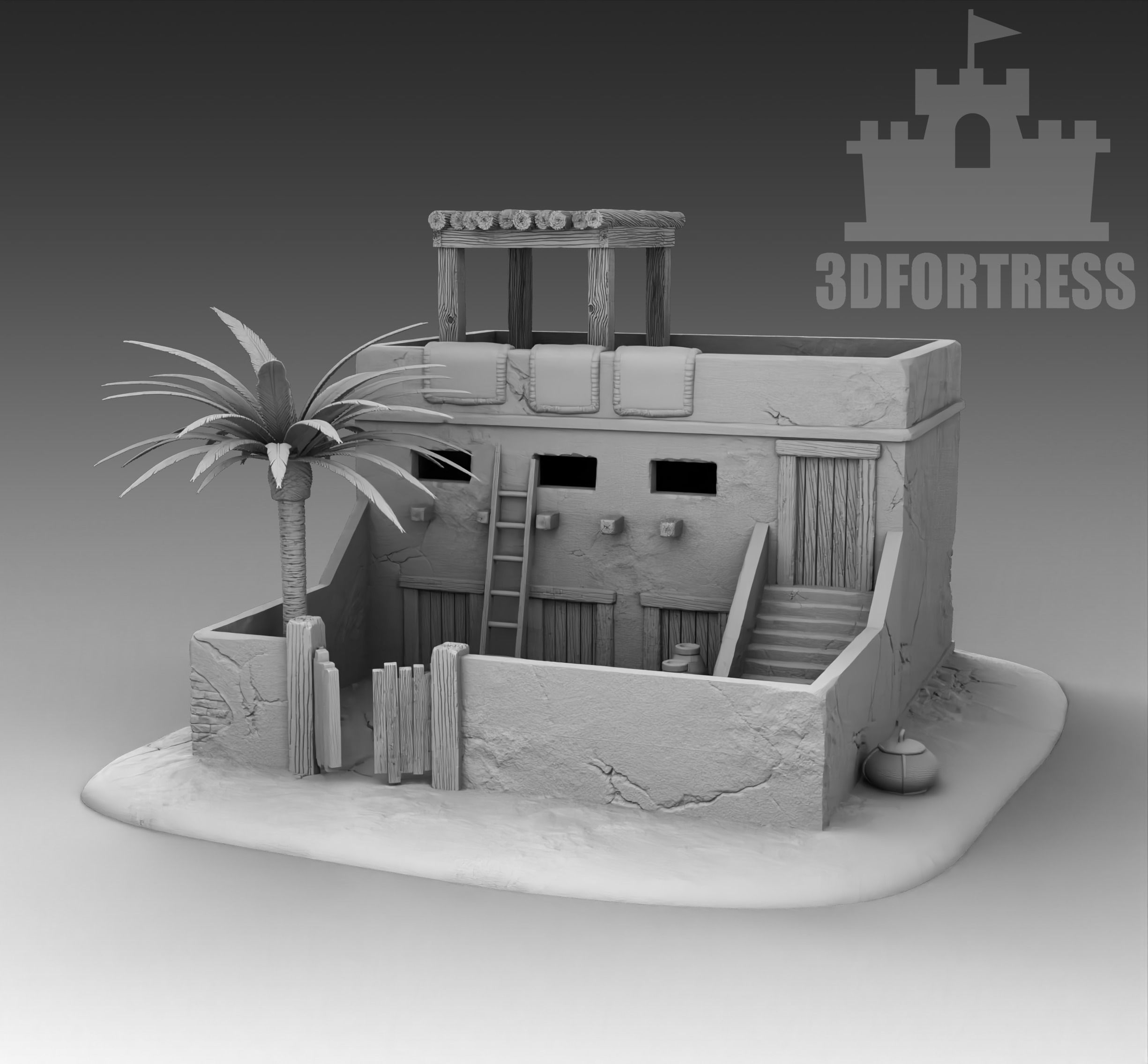 Egyptian House 4 3D print model_1