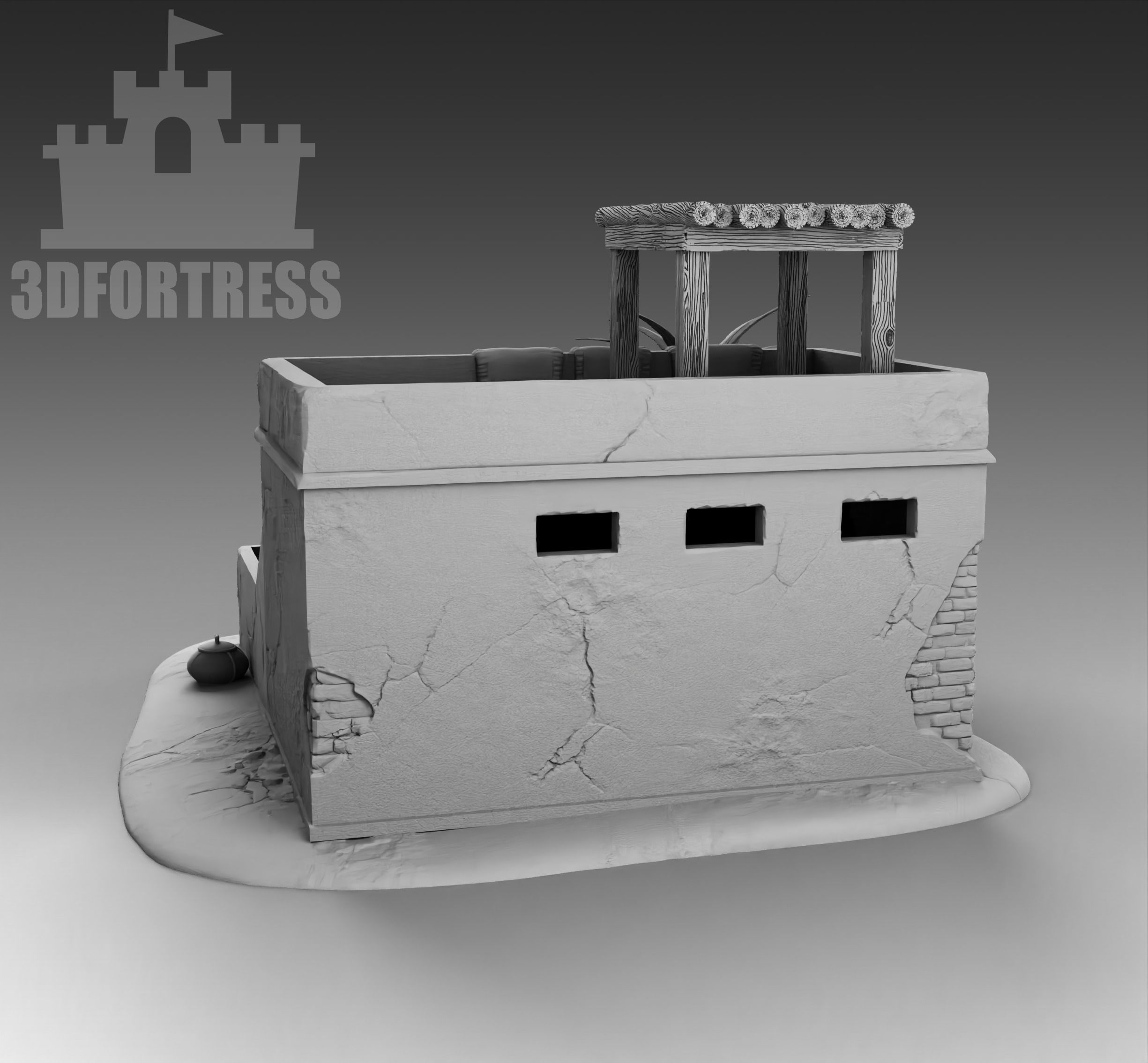 Egyptian House 4 3D print model_2
