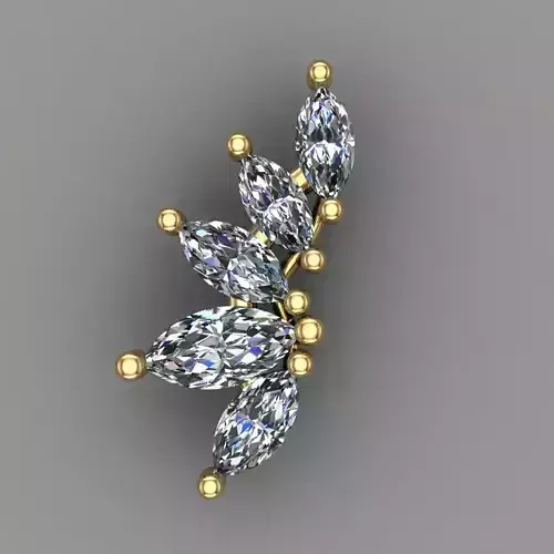 Diamond Earring  For Women 3D print model