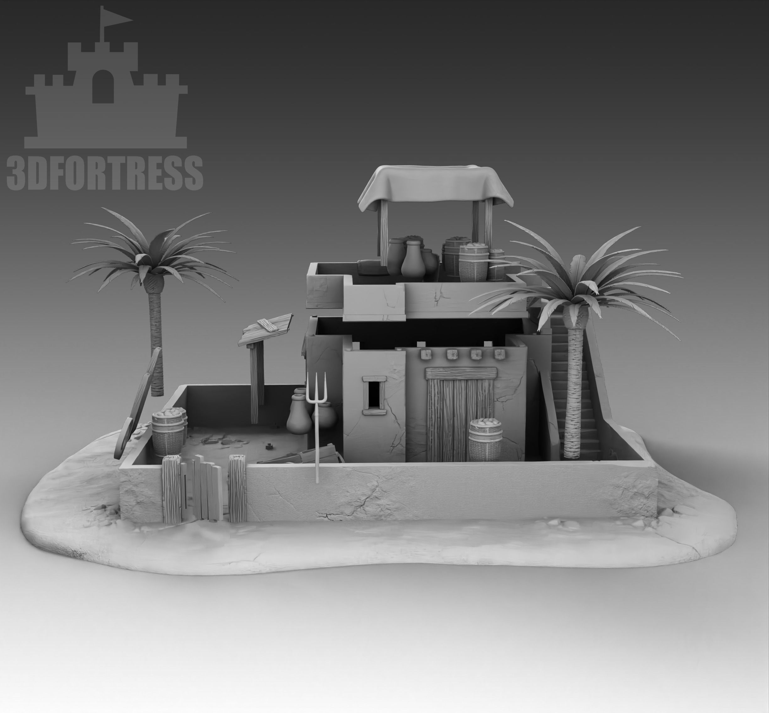 Egyptian House 3 3D print model_3