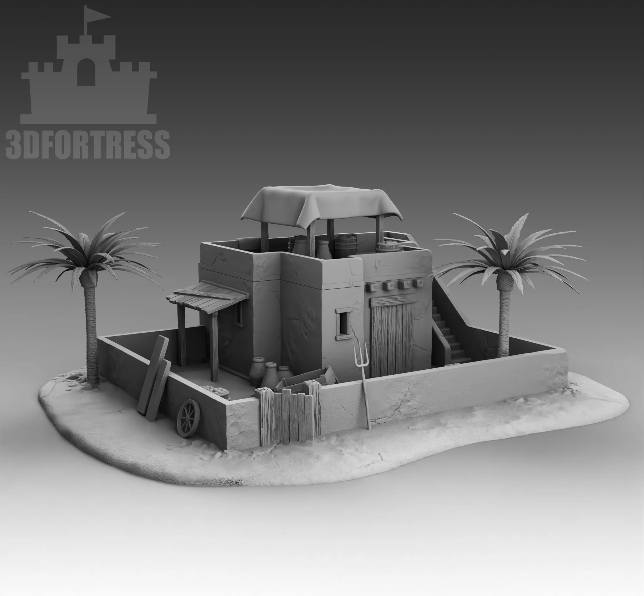 Egyptian House 3 3D print model_0