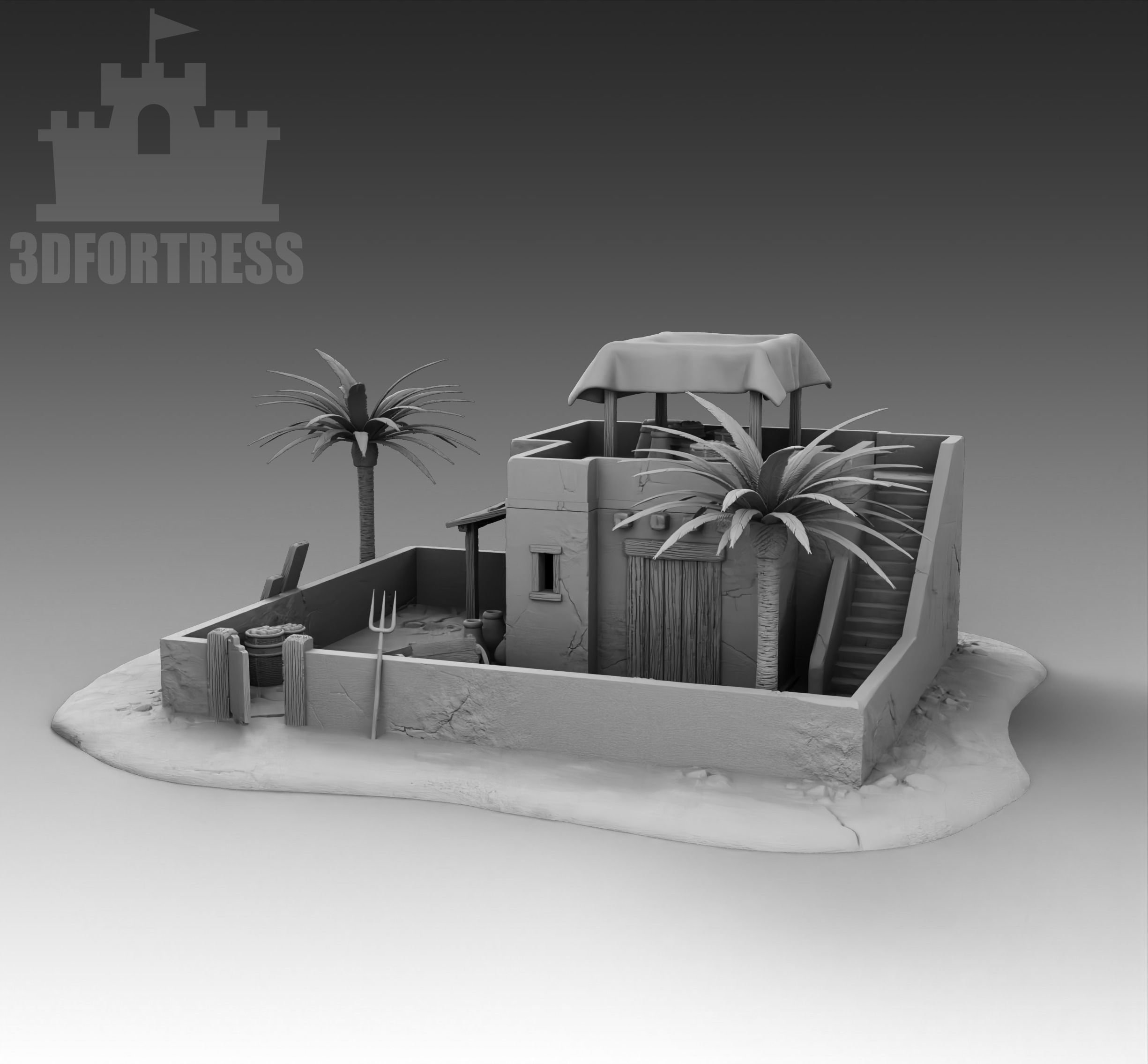 Egyptian House 3 3D print model_1