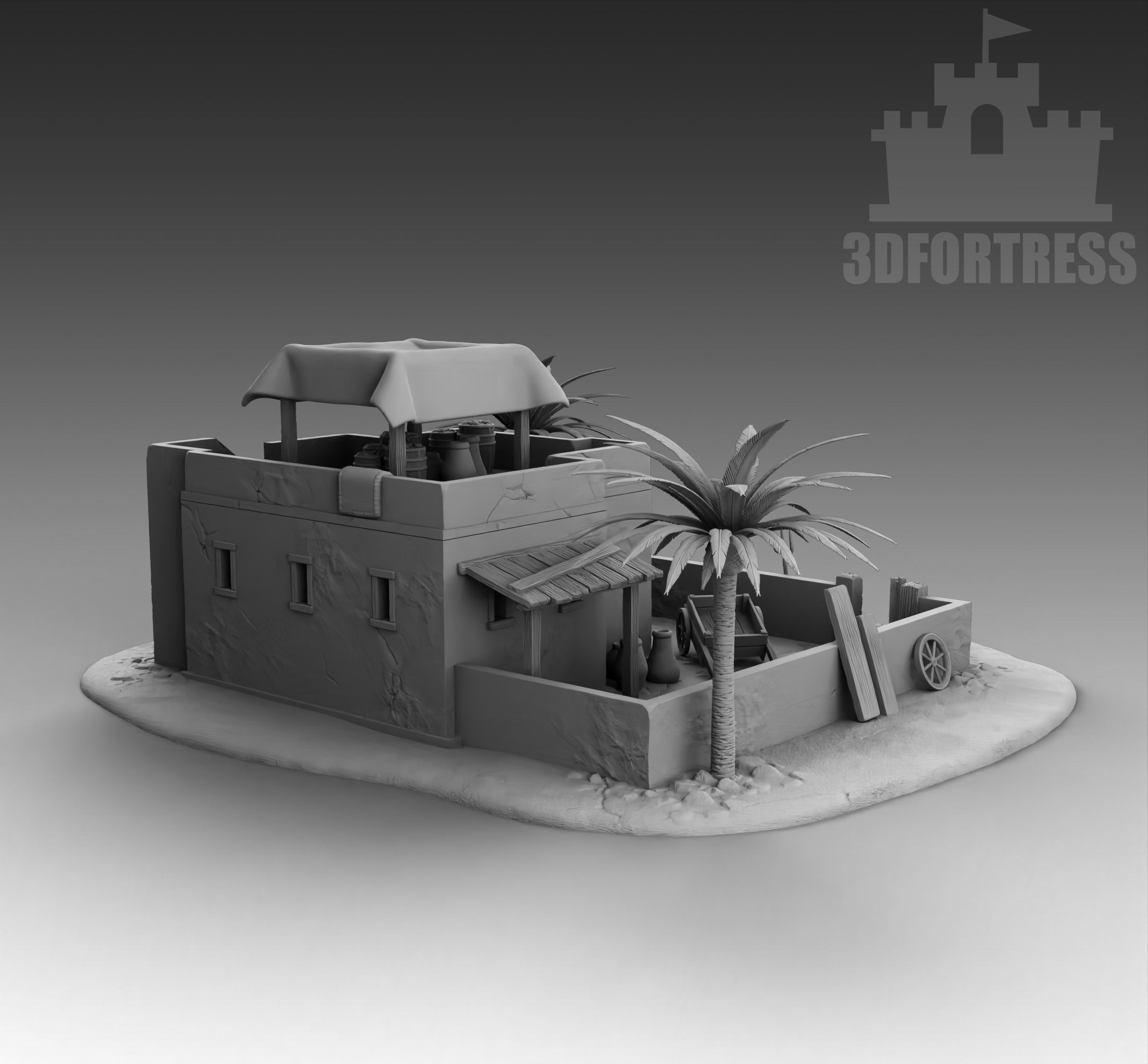 Egyptian House 3 3D print model_2