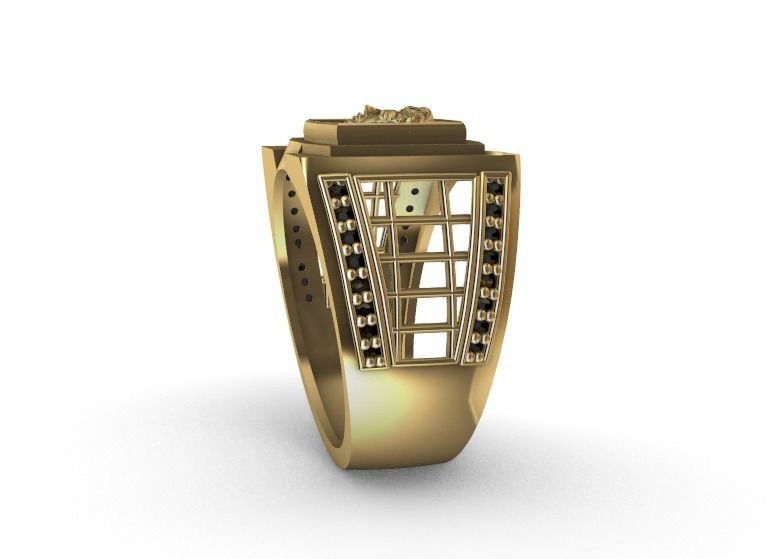 Anillo para caballero-hombre -v- 3D print model_4