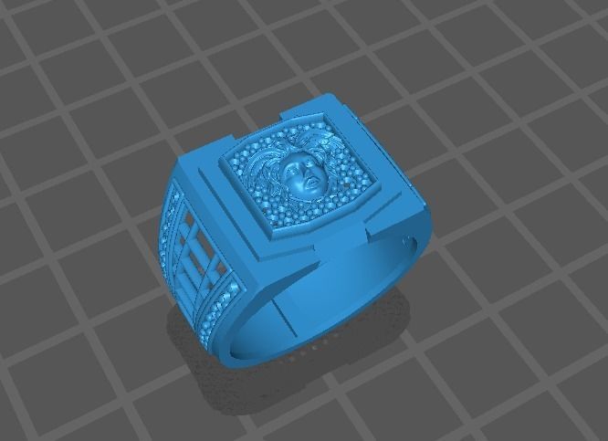 Anillo para caballero-hombre -v- 3D print model_9