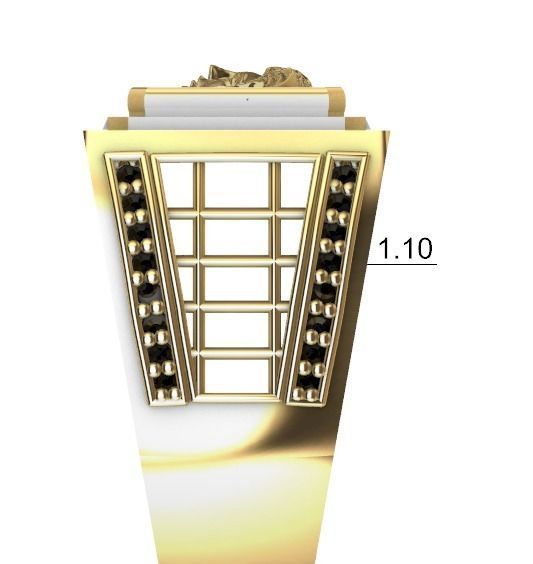 Anillo para caballero-hombre -v- 3D print model_6