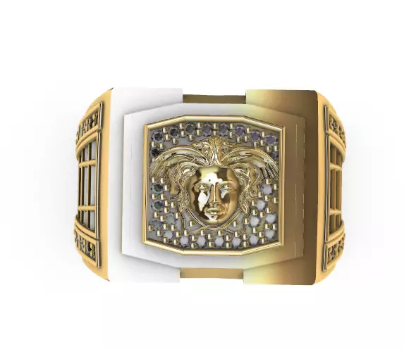 Anillo para caballero-hombre -v- 3D print model_0