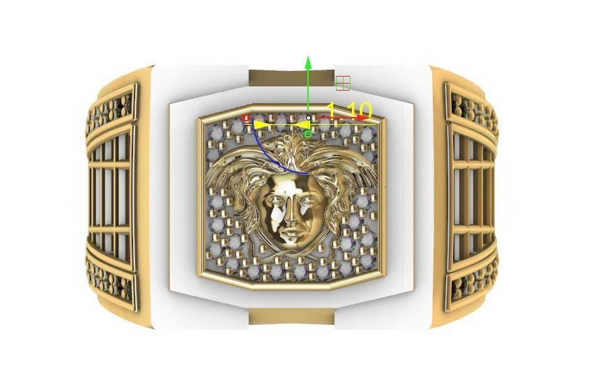 Anillo para caballero-hombre -v- 3D print model_5