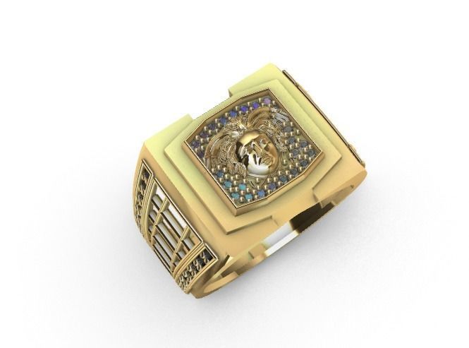 Anillo para caballero-hombre -v- 3D print model_1
