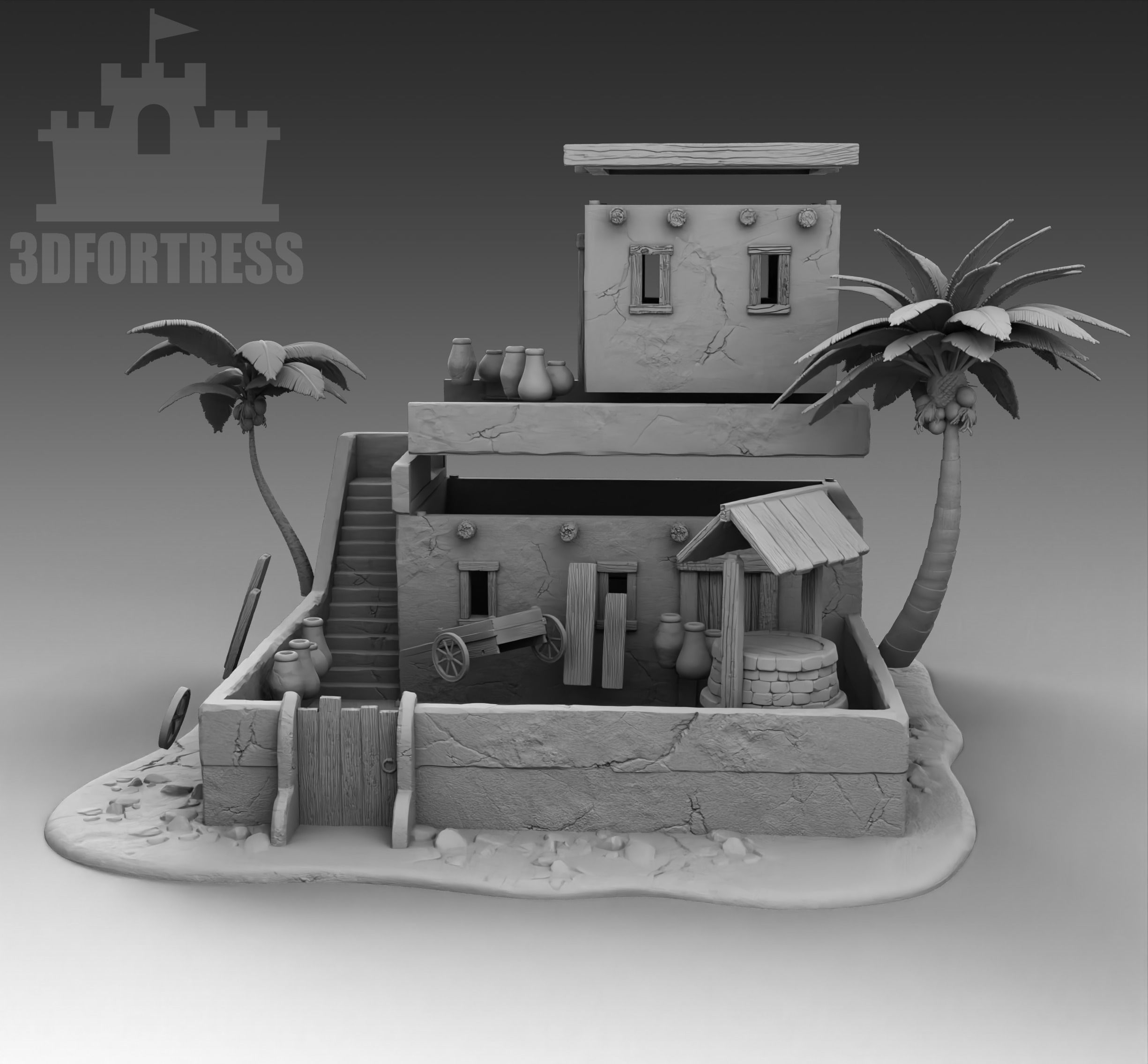 Egyptian House 2 3D print model_3