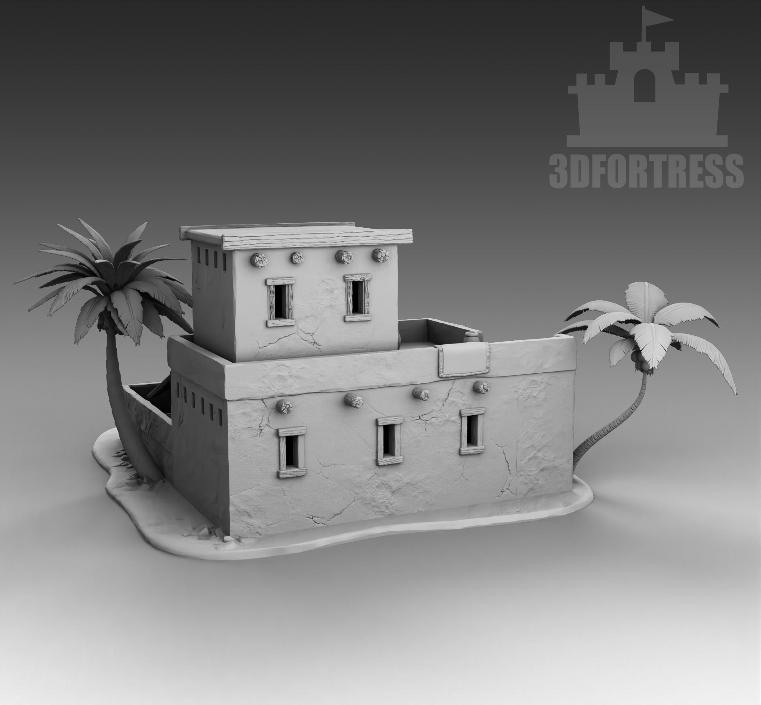 Egyptian House 2 3D print model_2