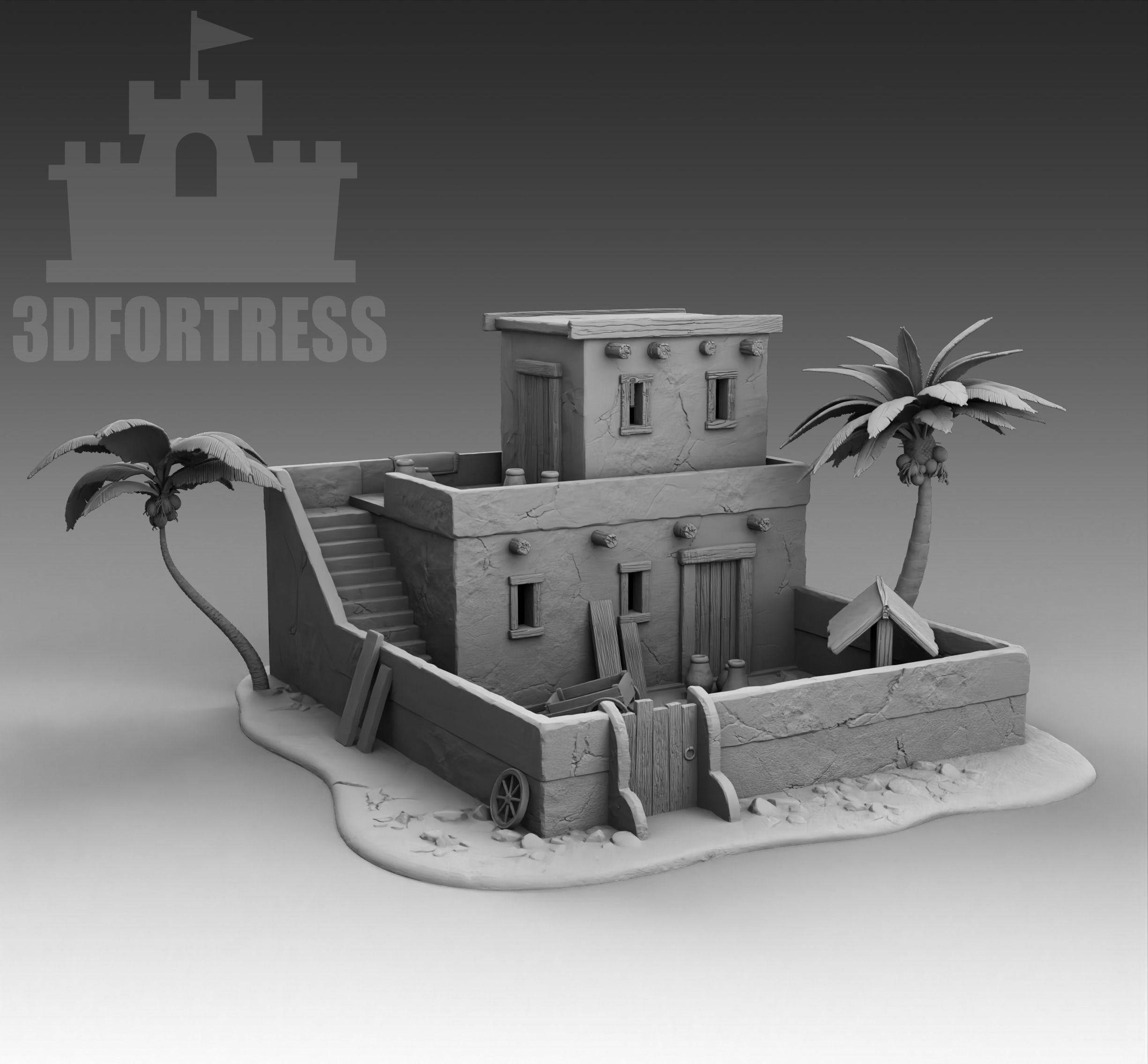 Egyptian House 2 3D print model_1