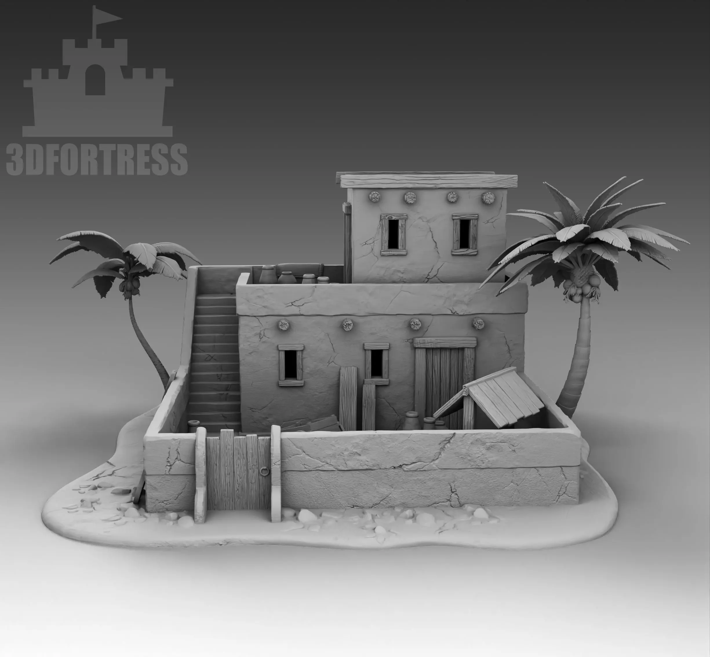 Egyptian House 2 3D print model_0