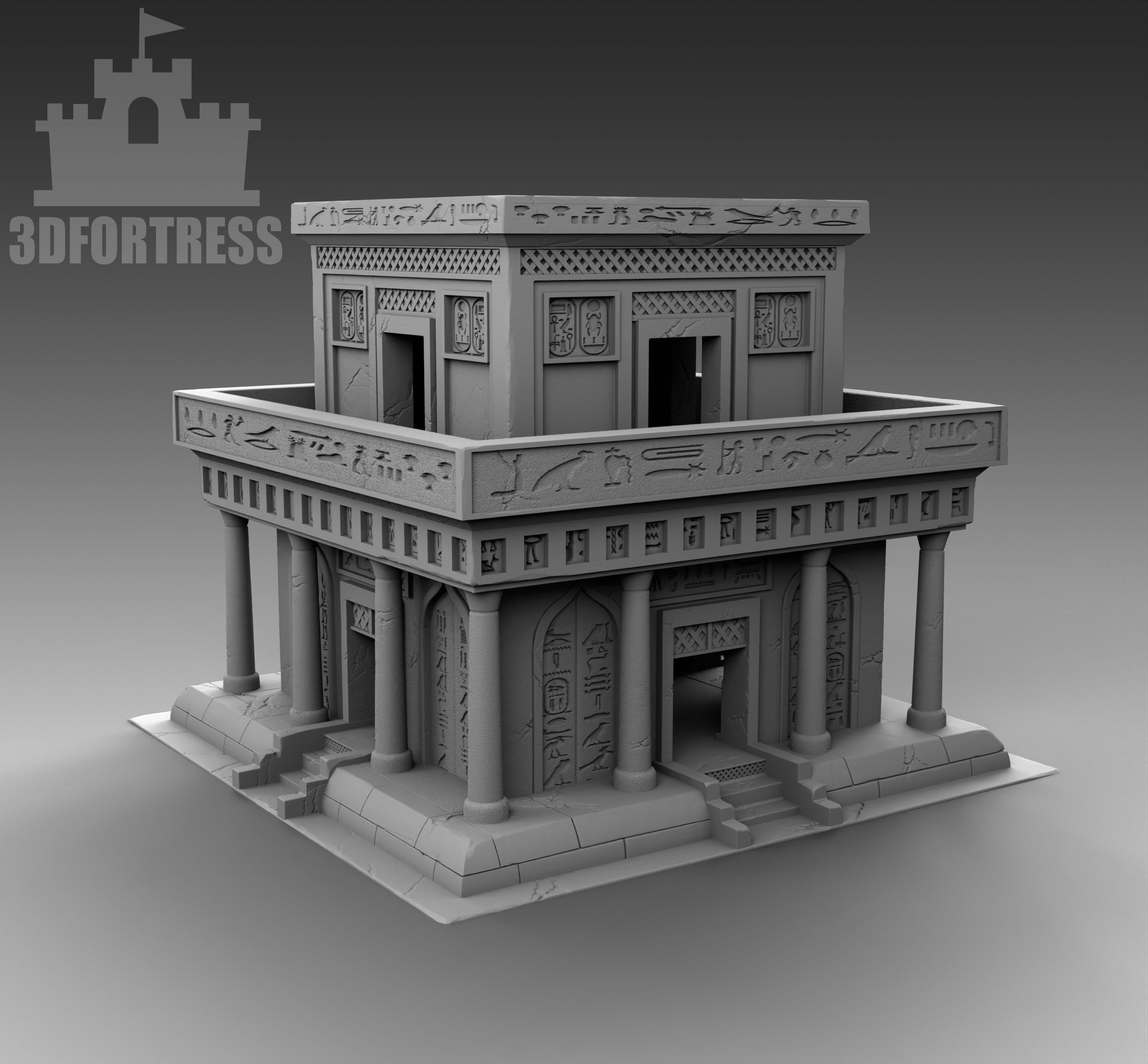 Egyptian House 1 3D print model_1