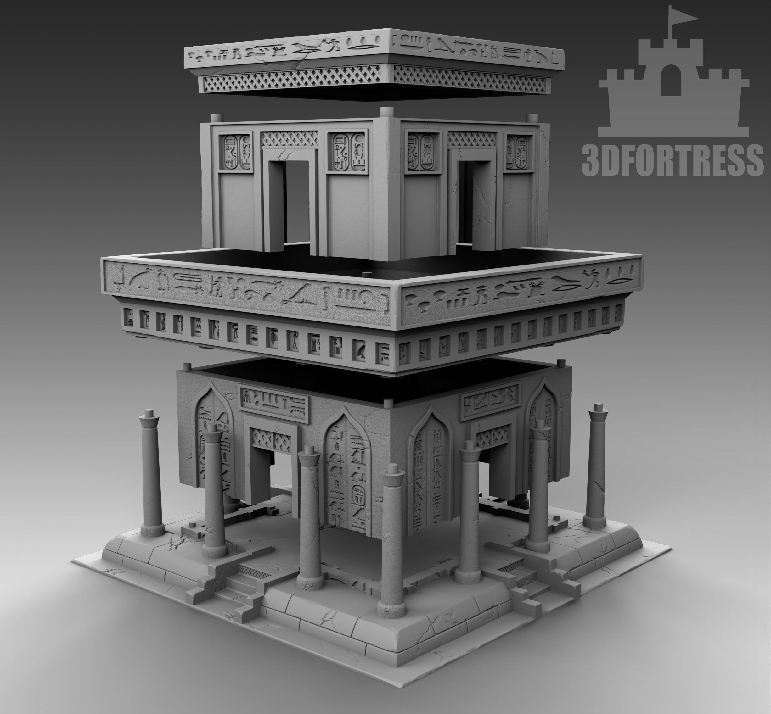Egyptian House 1 3D print model_3