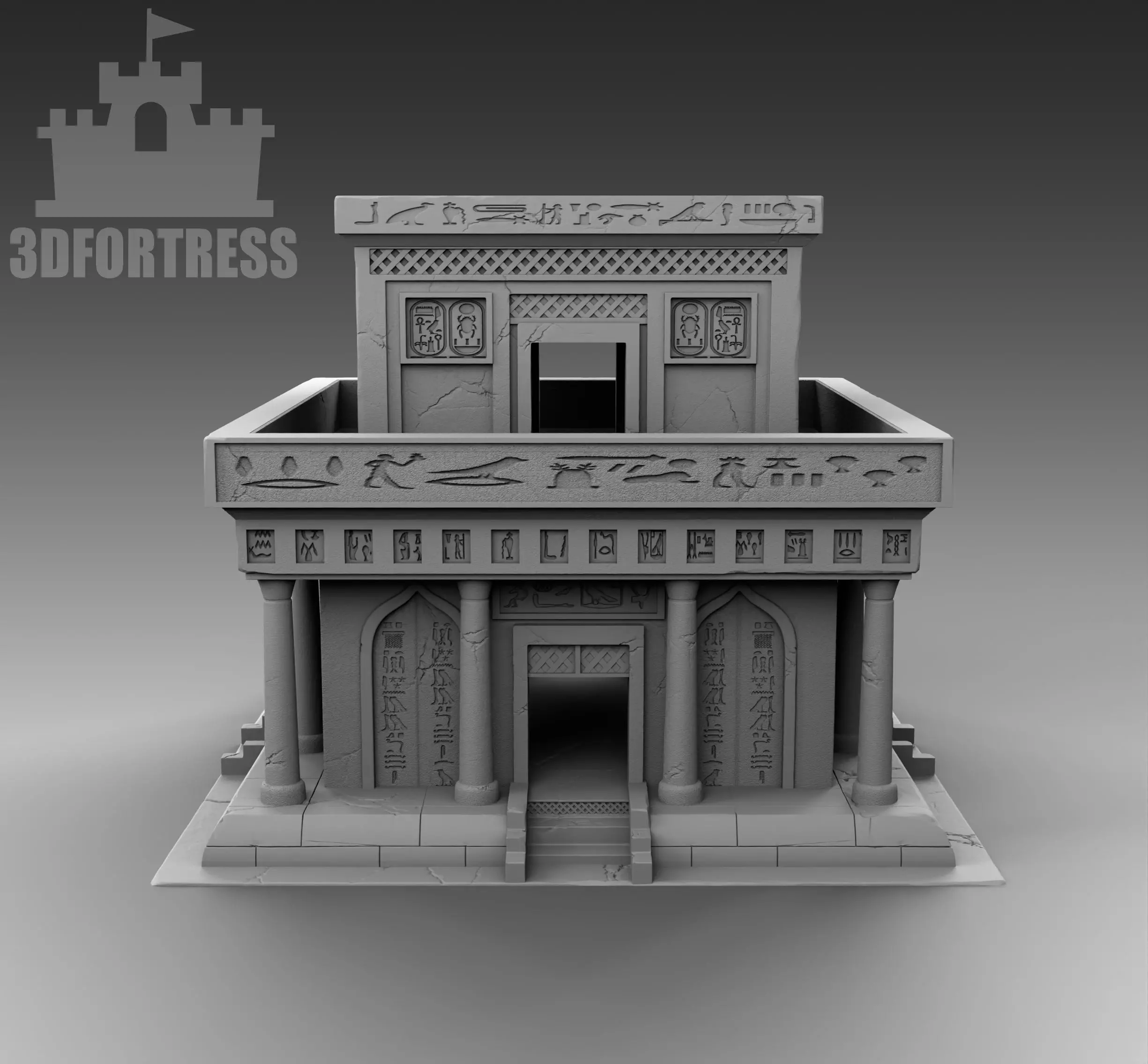 Egyptian House 1 3D print model_0