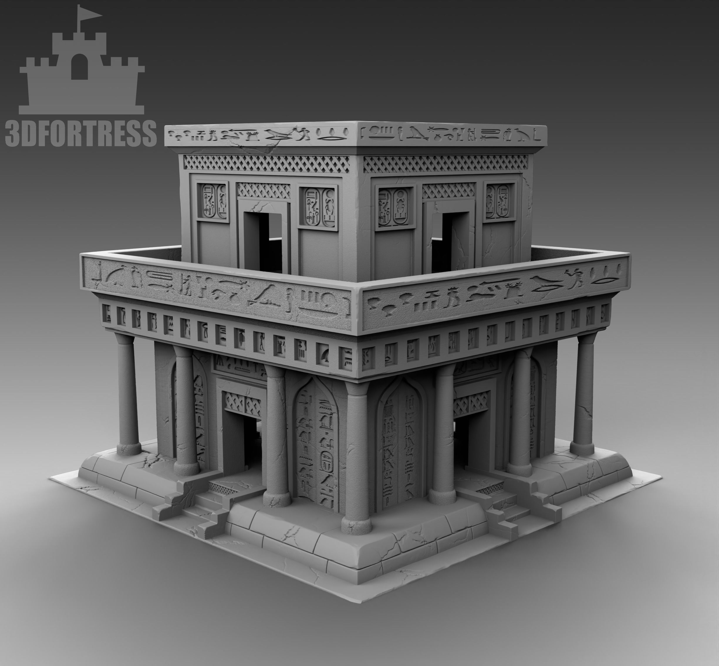 Egyptian House 1 3D print model_2