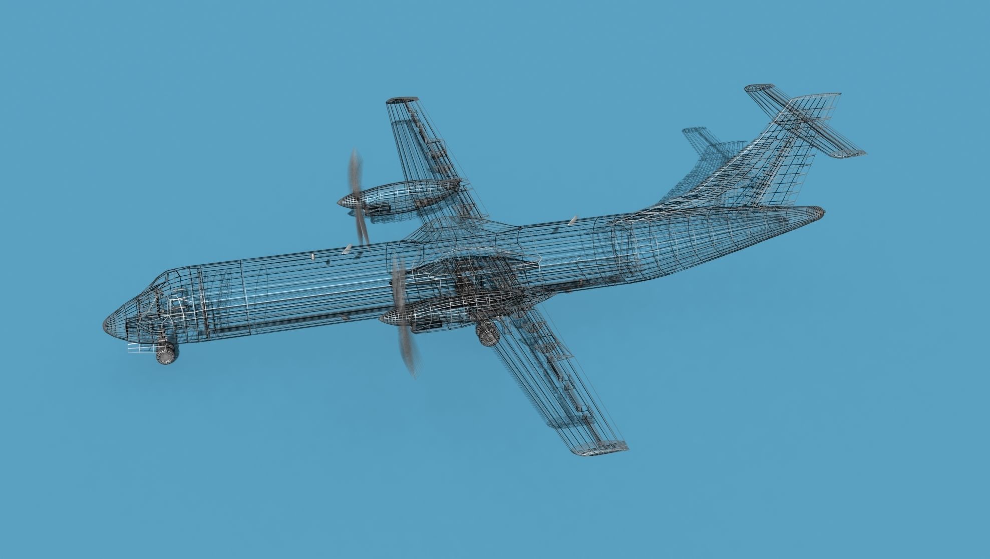 ATR ATR-72-600 Corporate 1 3D model animated rigged | CGTrader