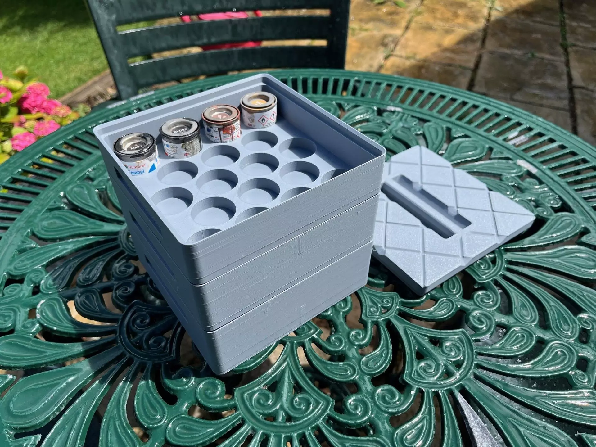 Stackable Humbrol Paint 14ml Tin Storage Boxes 3D print model_0