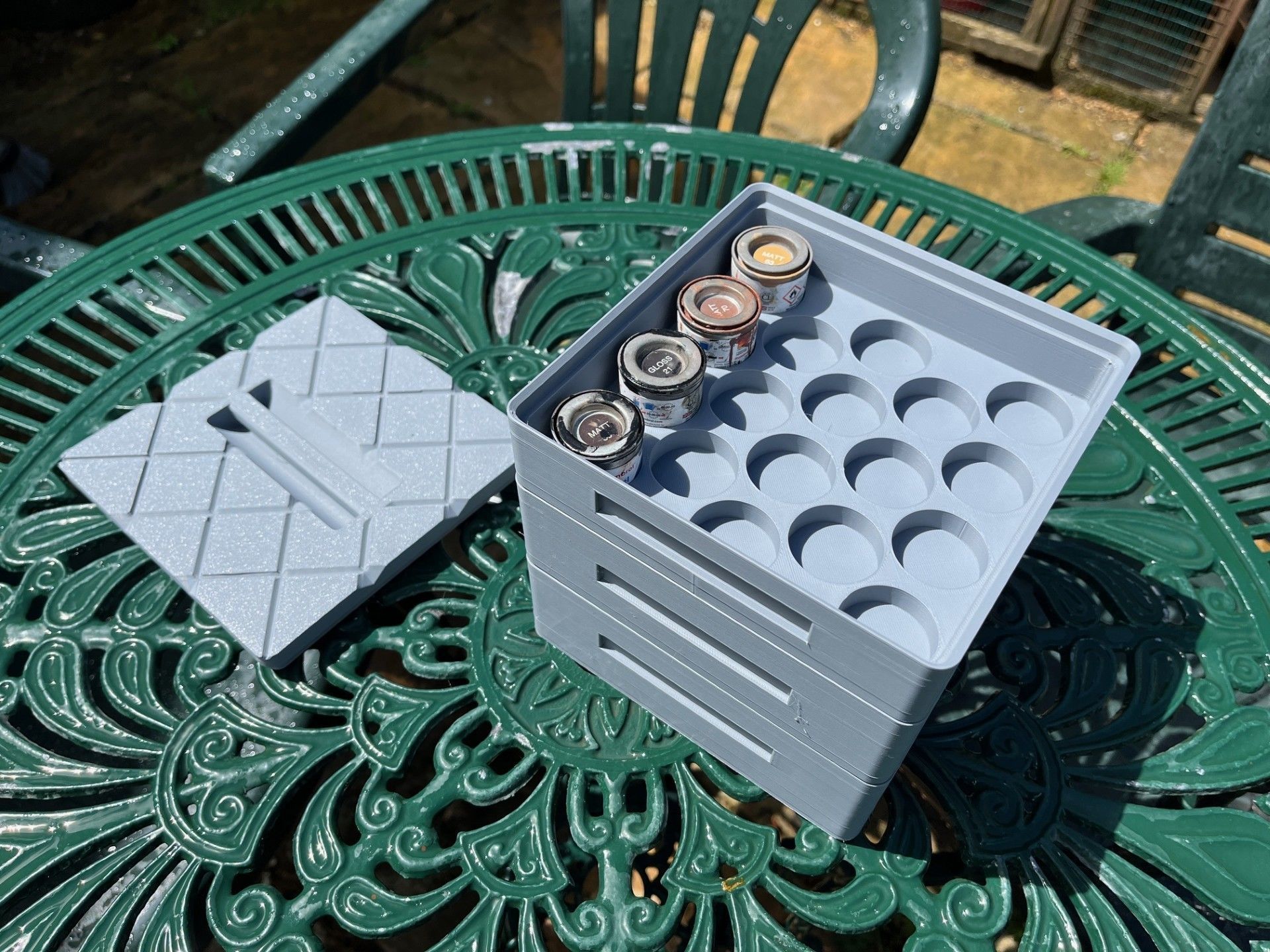 Stackable Humbrol Paint 14ml Tin Storage Boxes 3D print model_3