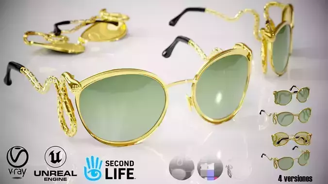 Glasses Viper Gold