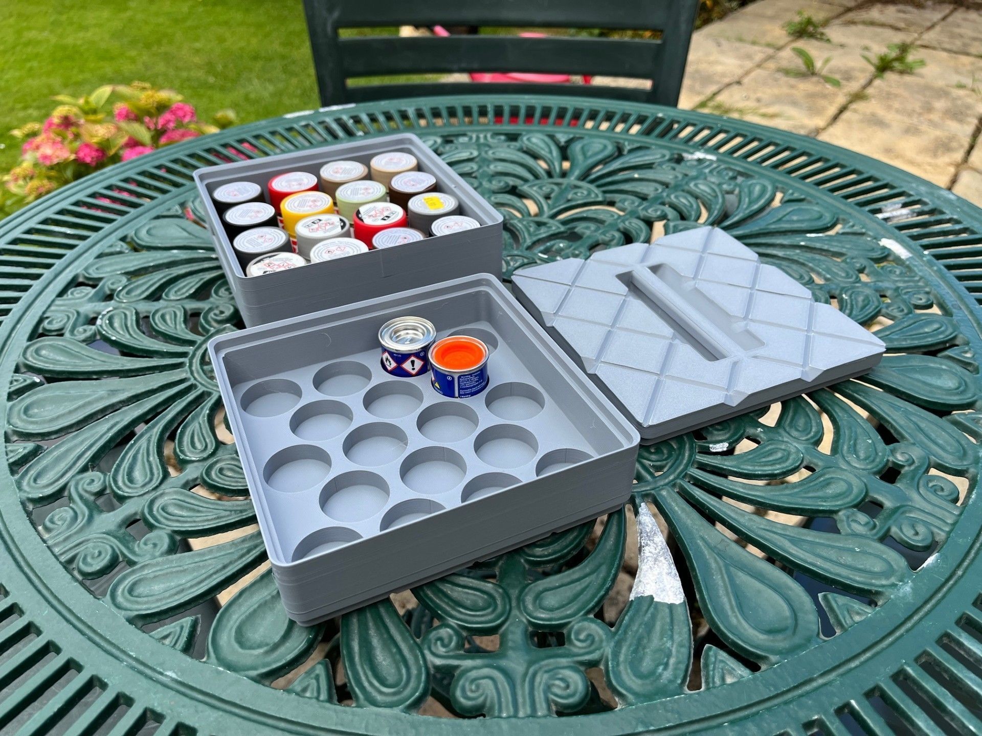 Stackable Revell Paint 14ml Tin Storage Boxes 3D print model_3