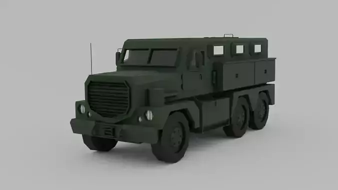 3D model low-poly MRAP