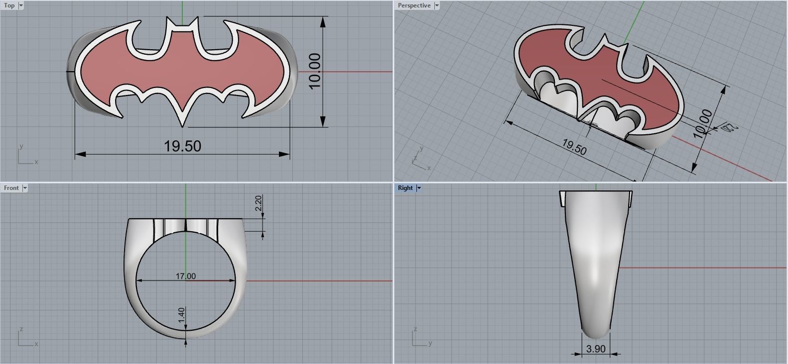 Batman ring model 873 3D print model_5
