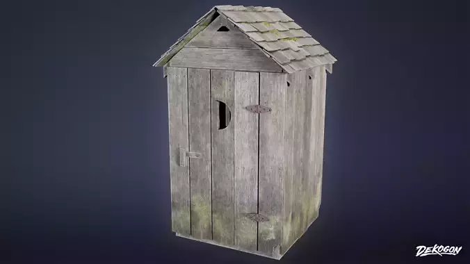 CEMETERY - Outdoor Shed 01 - LOW POLY