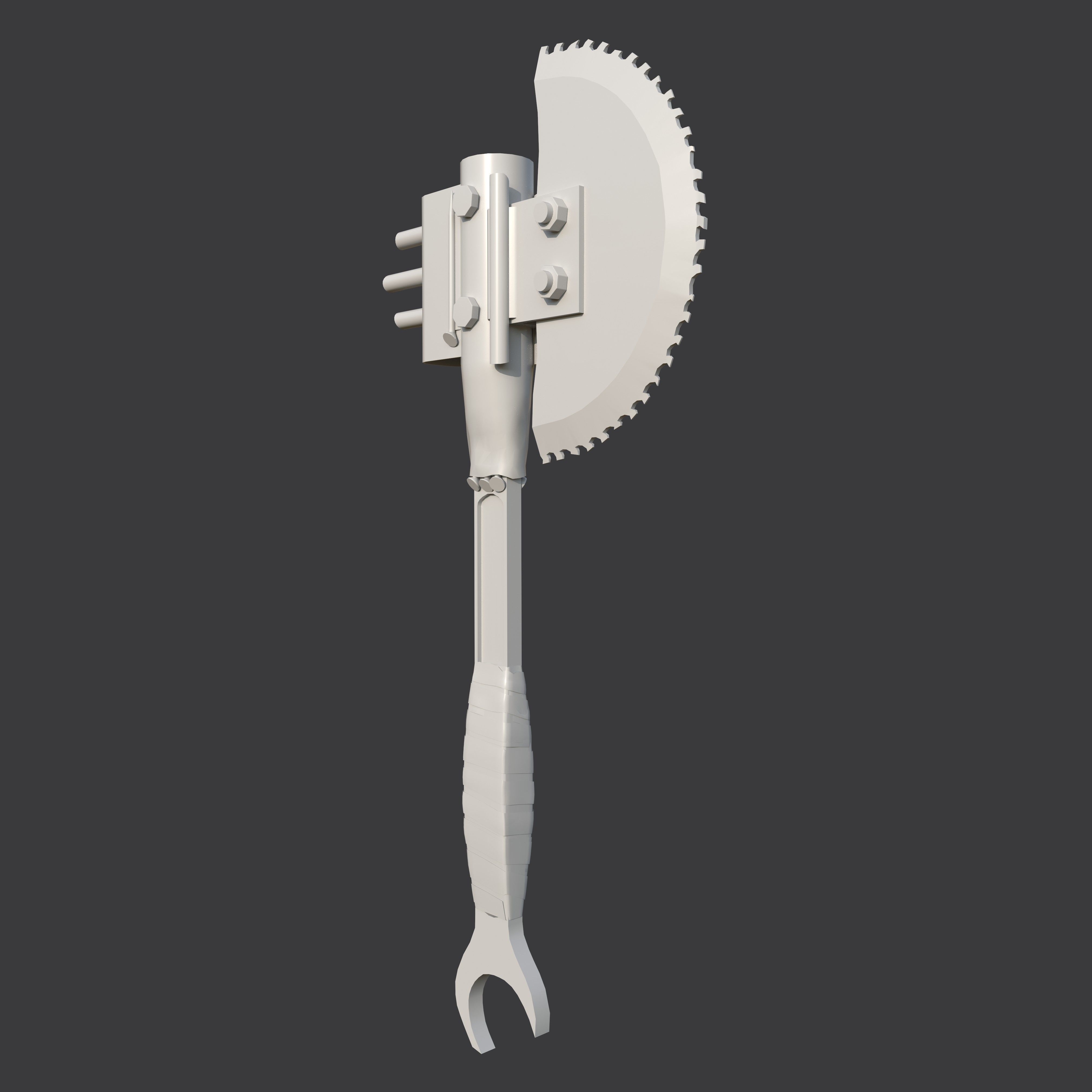  Apocalypse Axe Low-poly 3D model_10