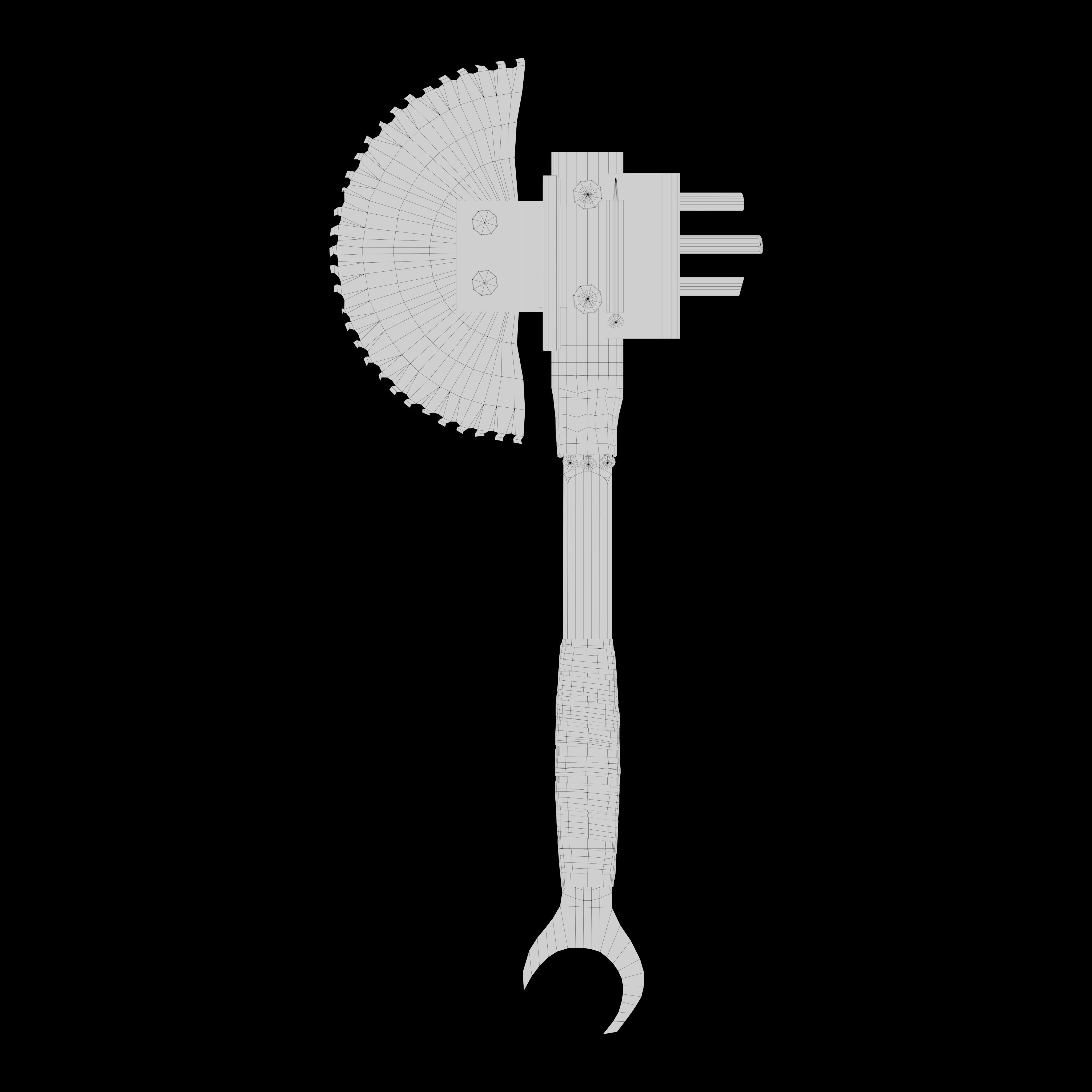  Apocalypse Axe Low-poly 3D model_13