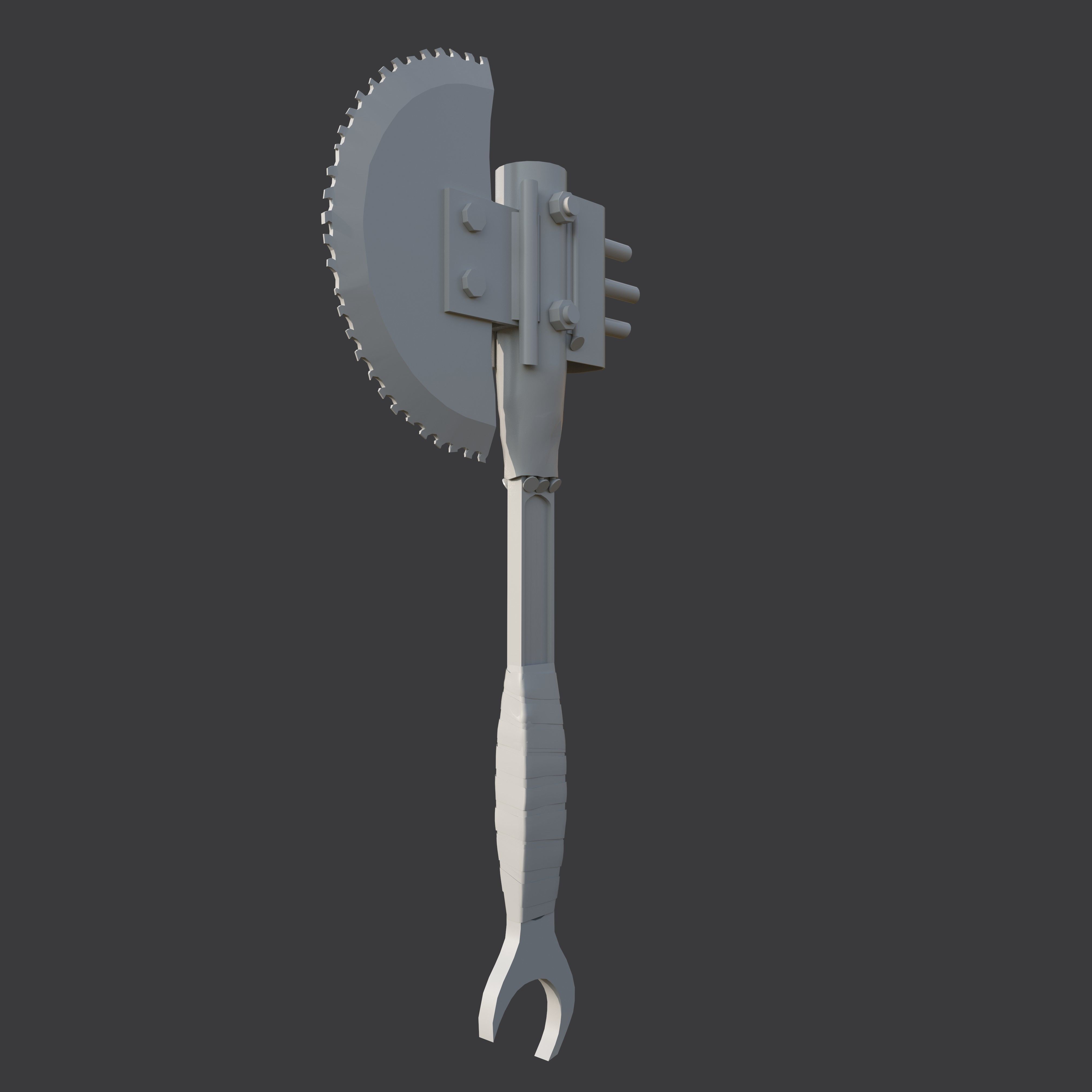  Apocalypse Axe Low-poly 3D model_11