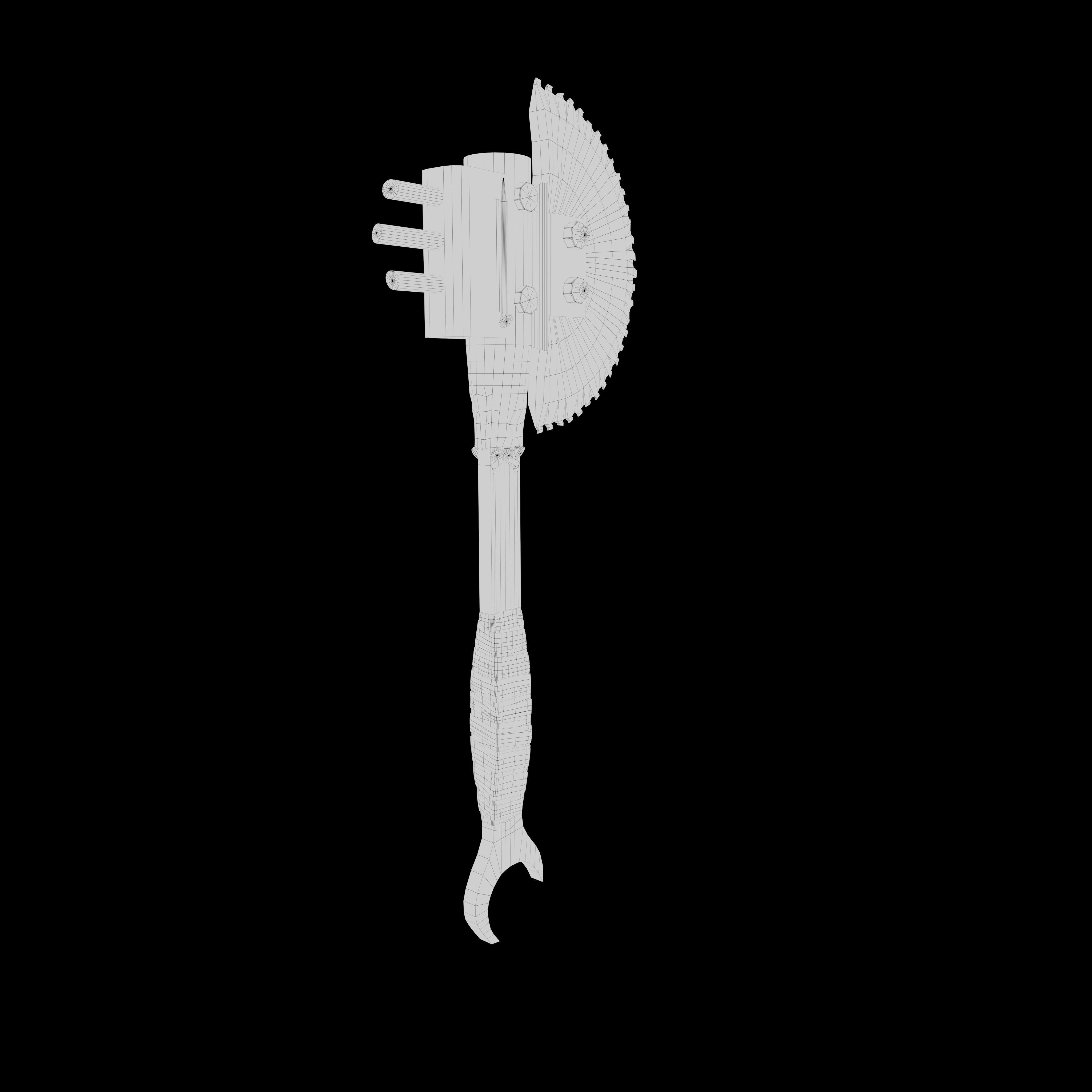  Apocalypse Axe Low-poly 3D model_15